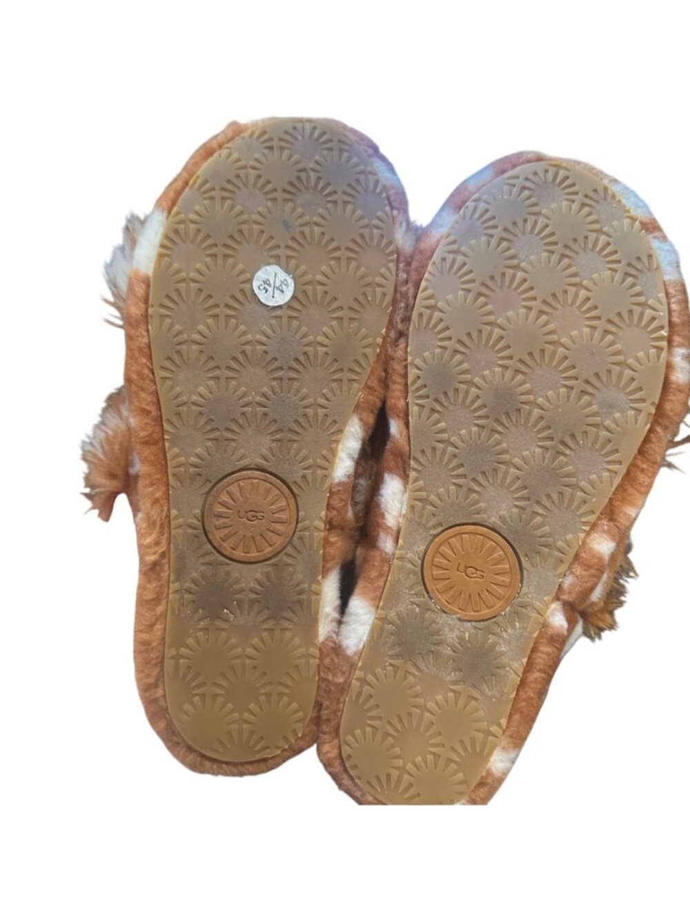 UGG Womens Oh Yeah Spots Sheepskin Sandals With Elastic Slingback Strap Size 5 C - Picture 4 of 6